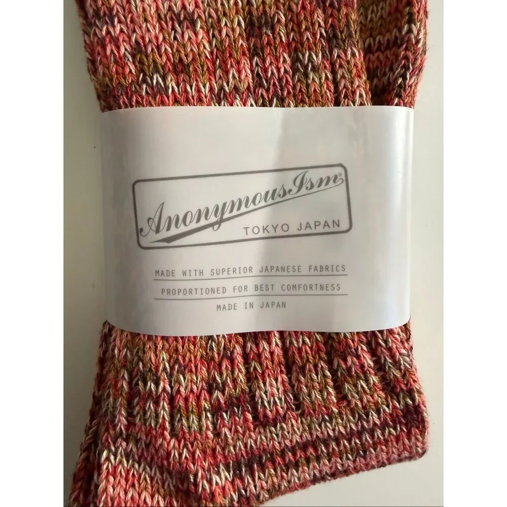 Anonymous ISM Socks Crew Made in Japan Cashmere Blend One Size Fits Most